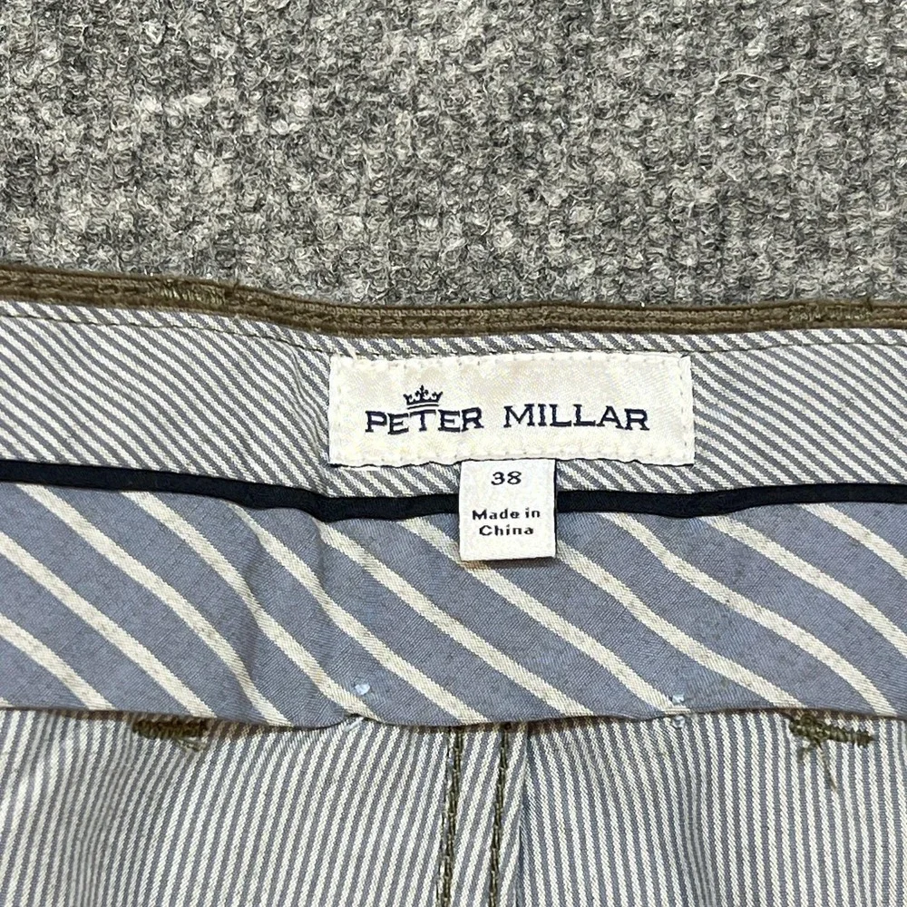Peter Millar Pants Mens 38x30 Beige Corduroy Khakis 5 Pocket Stretch Casual